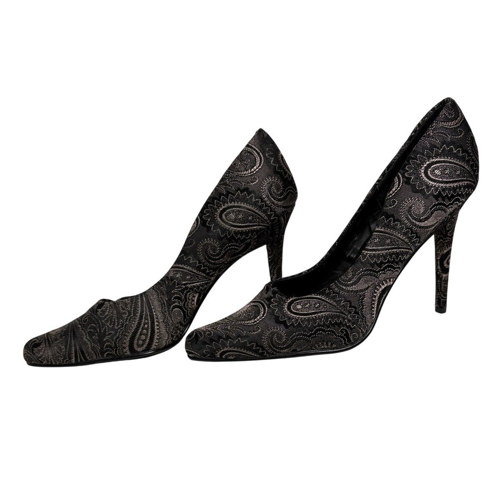 Colin Stuart Paisley Jacquard Pointed Toe‎ Stilettos Womens 7